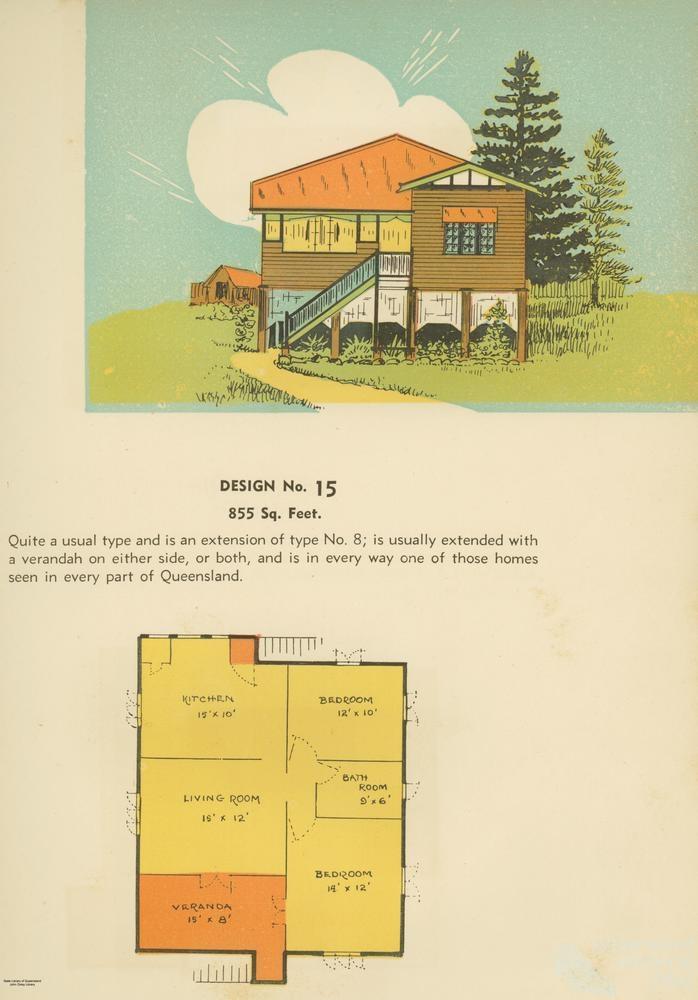 Floor Plan And Drawing Of Queenslander House 1939 Queensland Historical Atlas