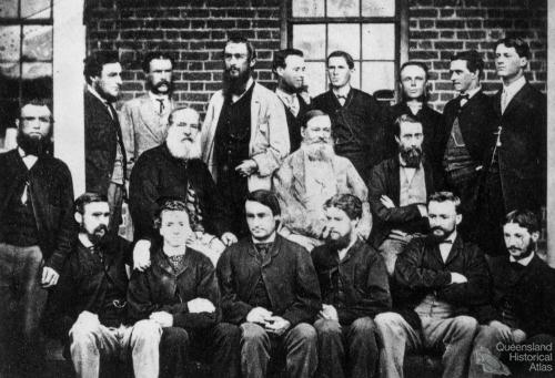Augustus Gregory with staff of the Surveyor General’s Office, Queensland