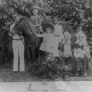 White children and Pacific Islander attendants, Hambledon Sugar Plantation, c1891