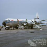 TAA Electra aircraft, Eagle Farm, 1964