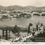 Victoria and Grey Street Bridges, Brisbane, c1934