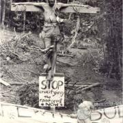 Stop crucifying the rainforest now, 1984