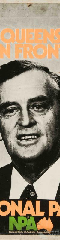 Sir Joh election poster for the National Party of Australia, 1970s