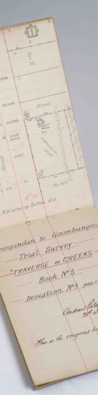 Railway Survey Book, Meringandan to Goombungee, 1897