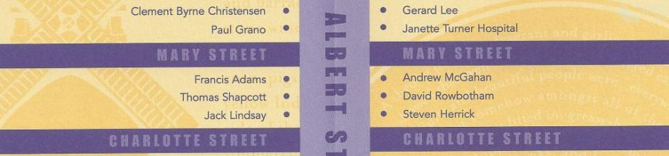 Albert Street Literary Trail, 2004