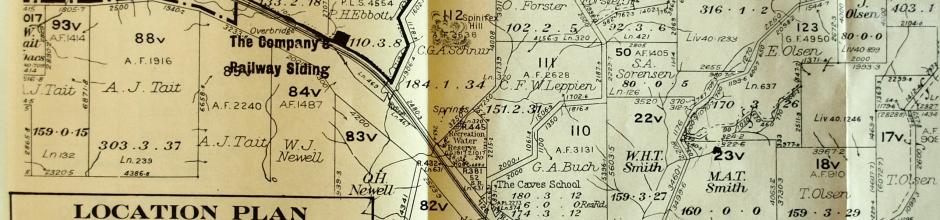 Location plan, Mt Etna Fertilisers, 1924