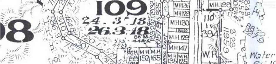 Cadastral map, miners homestead leases at Mount Shamrock, 1926 