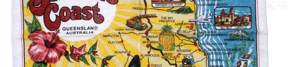 Tea-towel: Sunshine Coast, 1990s 