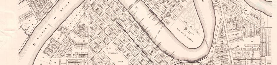 Brisbane River and inner city, 1895