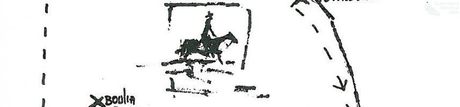 Hugh Sawrey’s mud map of outback travels, 1993