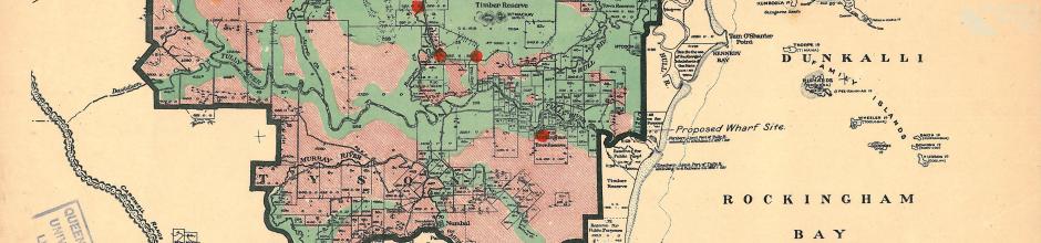 Proposed sugar mill sites, Tully and Banyan area, 1923 