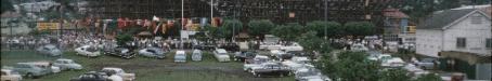 Temporary tennis stands, Davis Cup, Milton, 1956