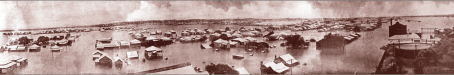 Flood panorama, Rockhampton, 1918