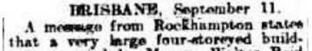 Fires at Walter Reid building Rockhampton, 1912-18