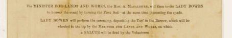 Programme for the inauguration of the Queensland railway, 1864